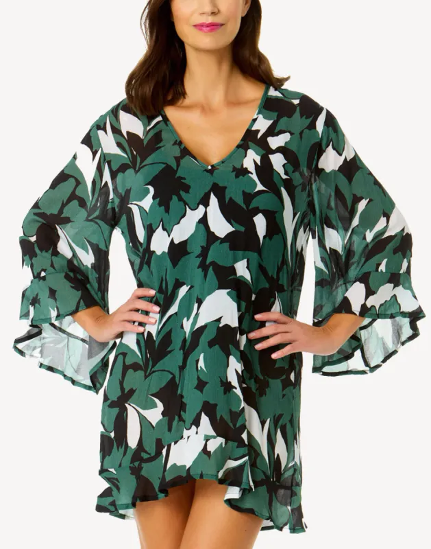 Desert Bloom V Neck Tunic Cover Up sold by swimco