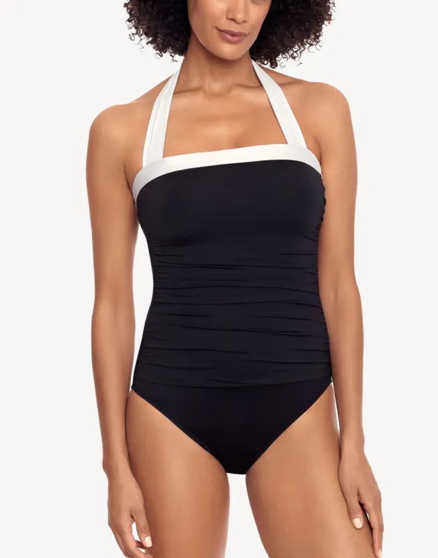 Bel Air Shirred Bandeau One Piece sold by swimco