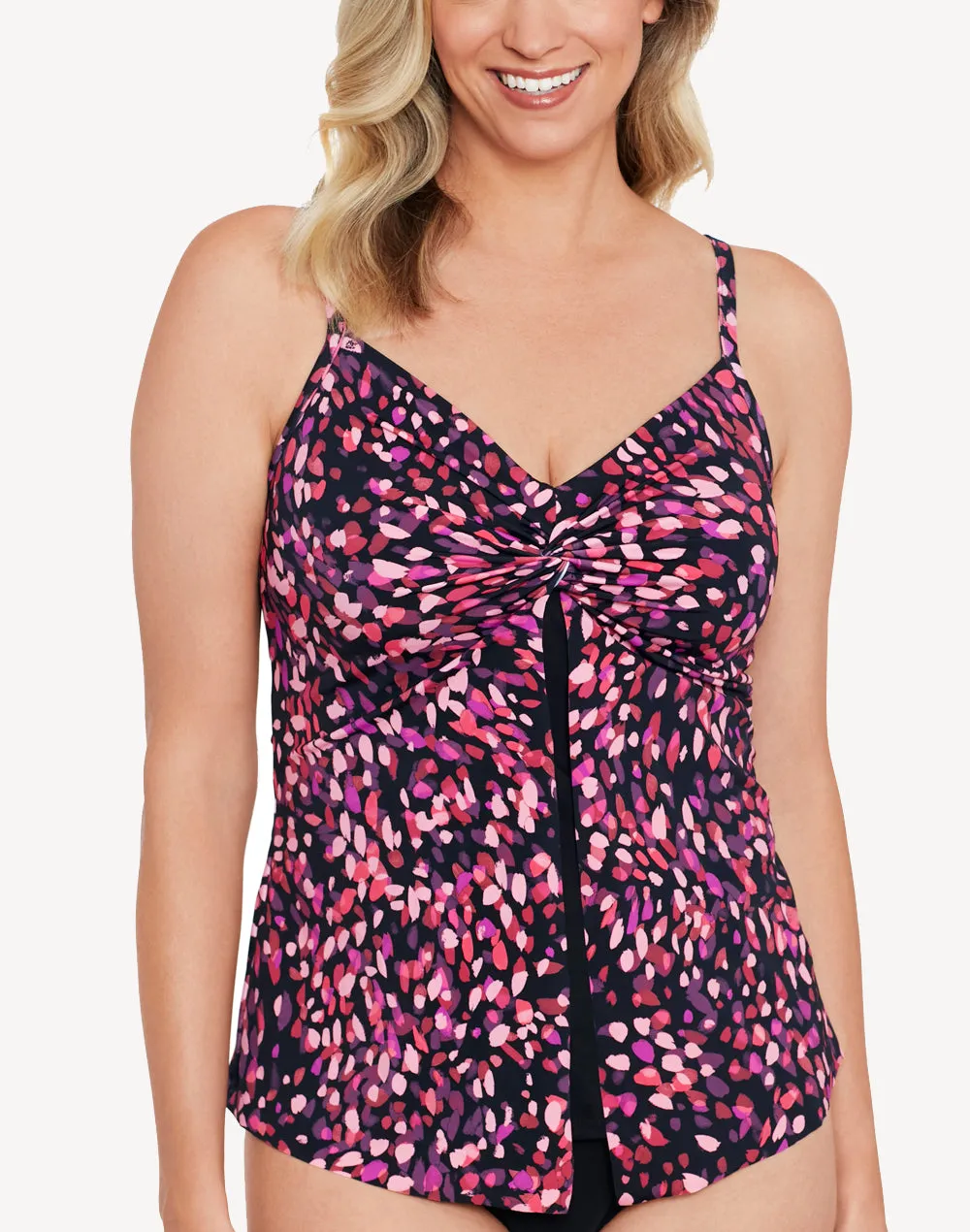 Abstract Dot Flyaway Tankini Top sold by swimco