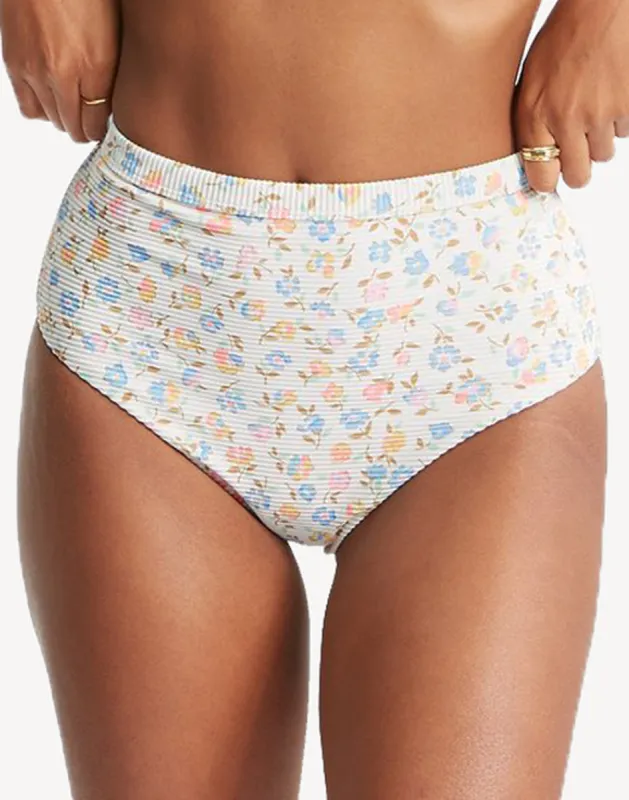 Ditsy Dreamin High Waist Retro Bikini Bottom sold by swimco