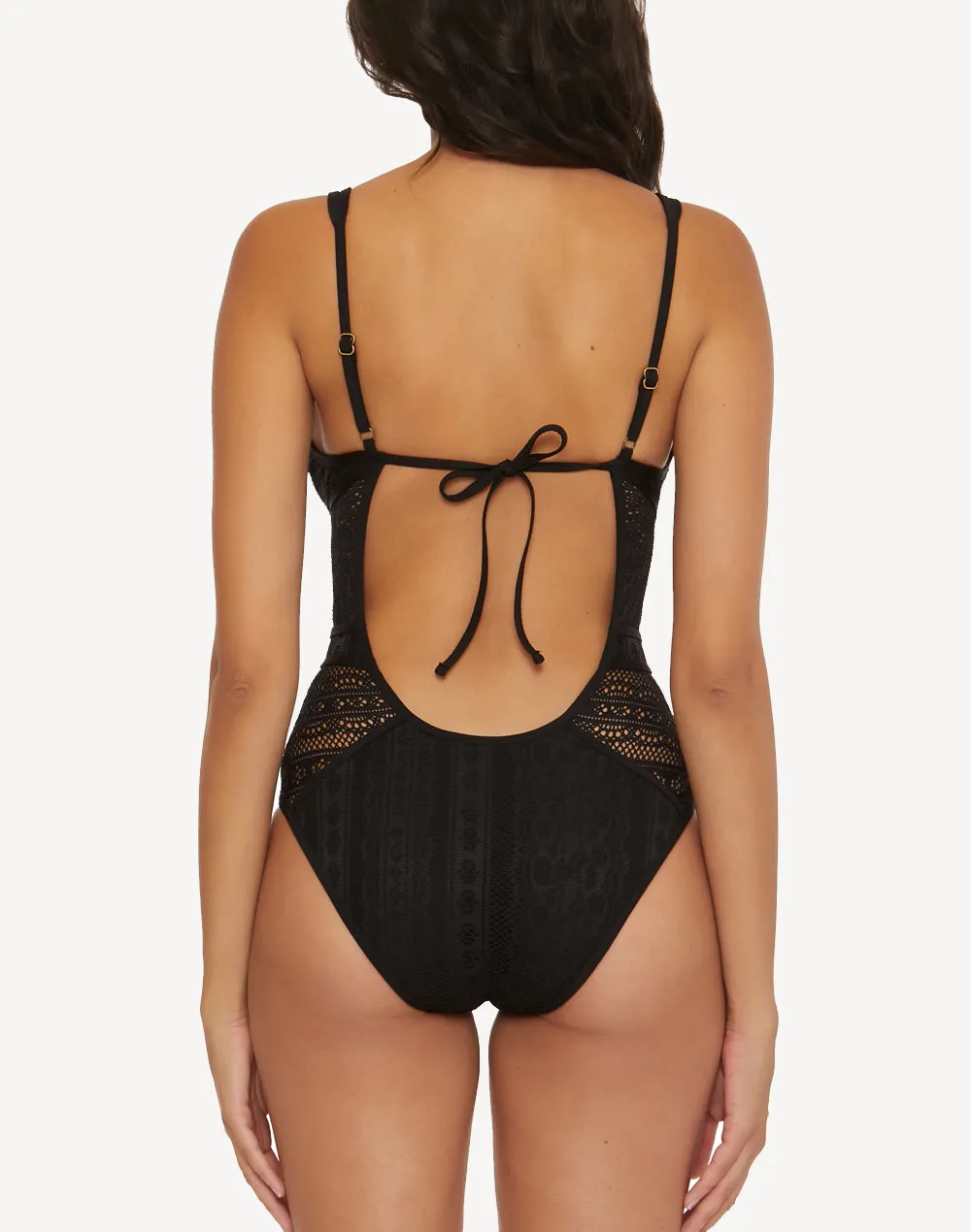 Colour Play Crochet Plunge One Piece Swimsuit sold by swimco product image thumbnail 2