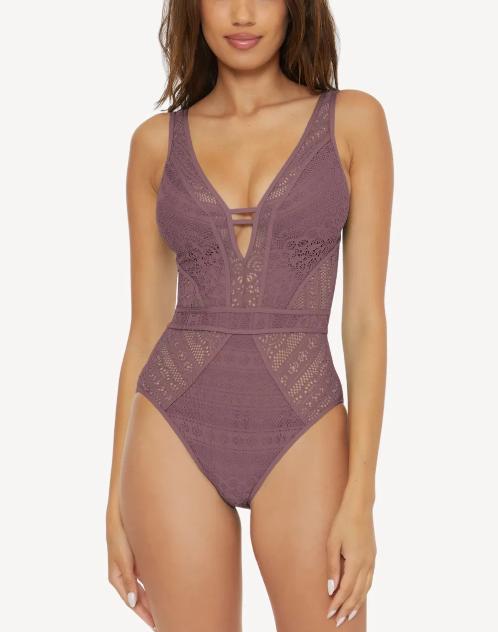 Colour Play Crochet Plunge One Piece Swimsuit sold by swimco product image thumbnail 4