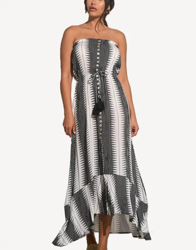 Kenya Strapless Front Slit Maxi Dress sold by swimco
