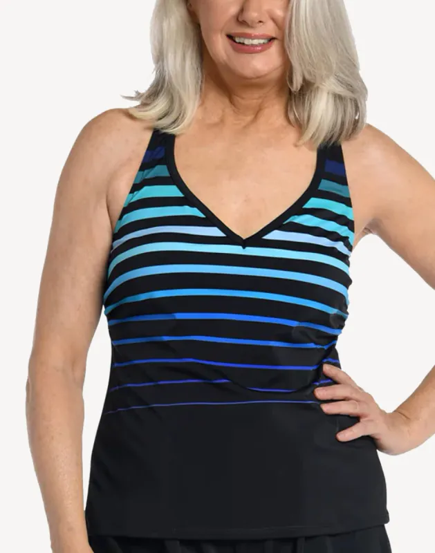 Tonal Gradient Racerback Tankini Top sold by swimco