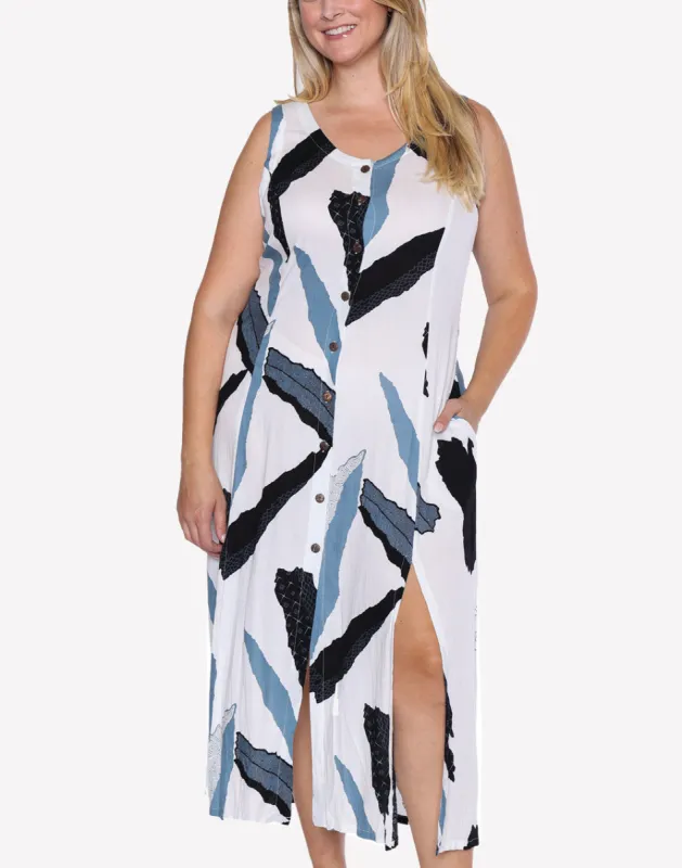 Full Button Front Maxi Dress sold by swimco