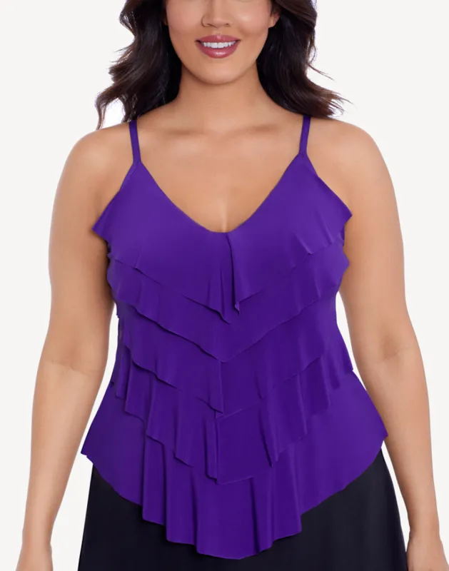 Solid Rachel Tankini Top sold by swimco