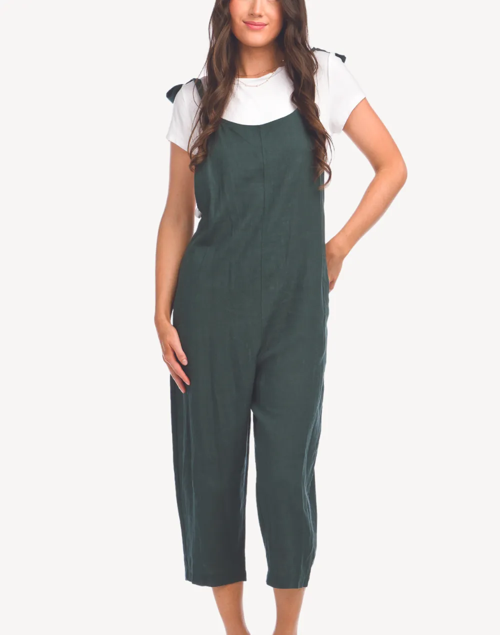 Shoulder Tie Jumpsuit sold by swimco