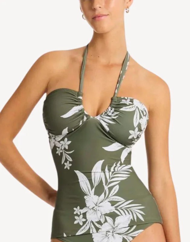 Aloha Halter Bandeau Tankini Top sold by swimco