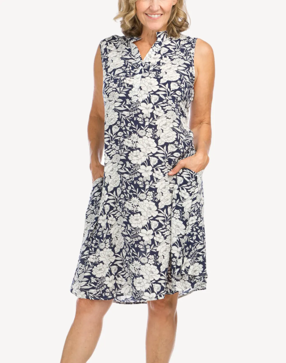 Floral Henley Dress sold by swimco