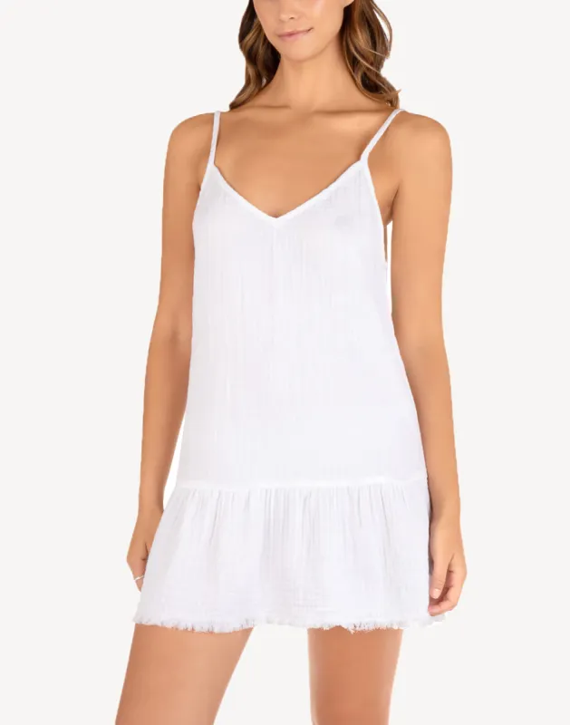 Solid V Neck Mini Dress sold by swimco