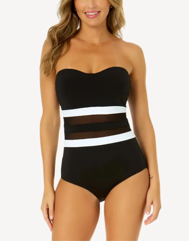 Strapless Mesh One Piece sold by swimco
