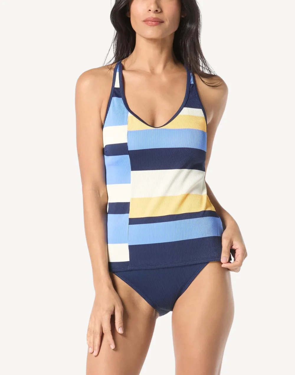 Cabana Stripe Rib Ambition Tankini Top sold by swimco product image thumbnail 3