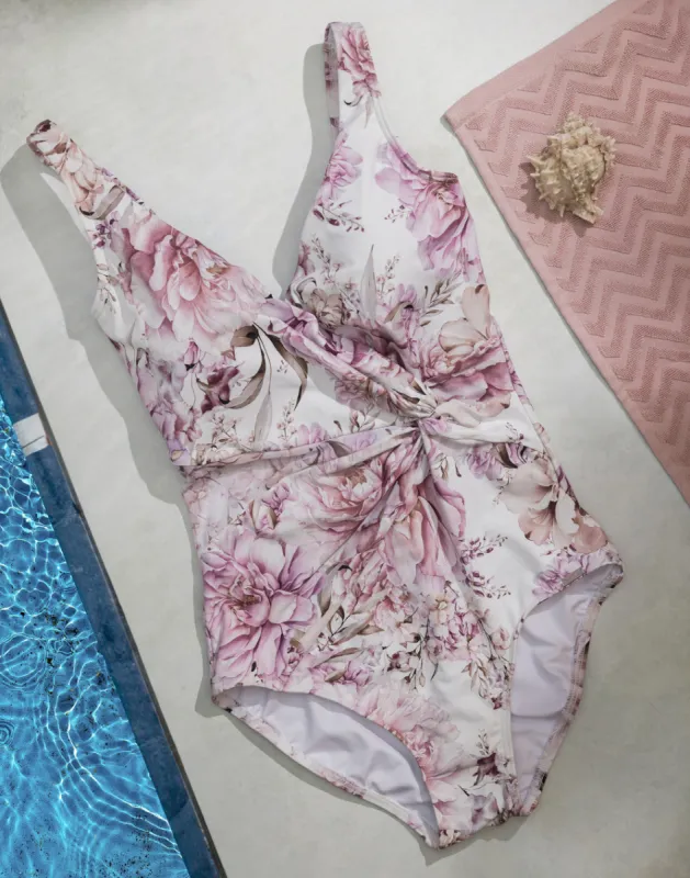 Chiara Gathered Twist One Piece Swimsuit sold by swimco