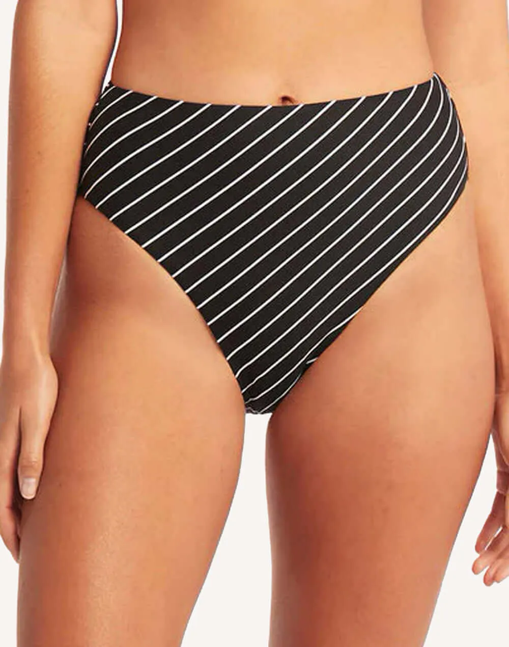 Shoreline Retro High Waist Bikini Bottom sold by swimco