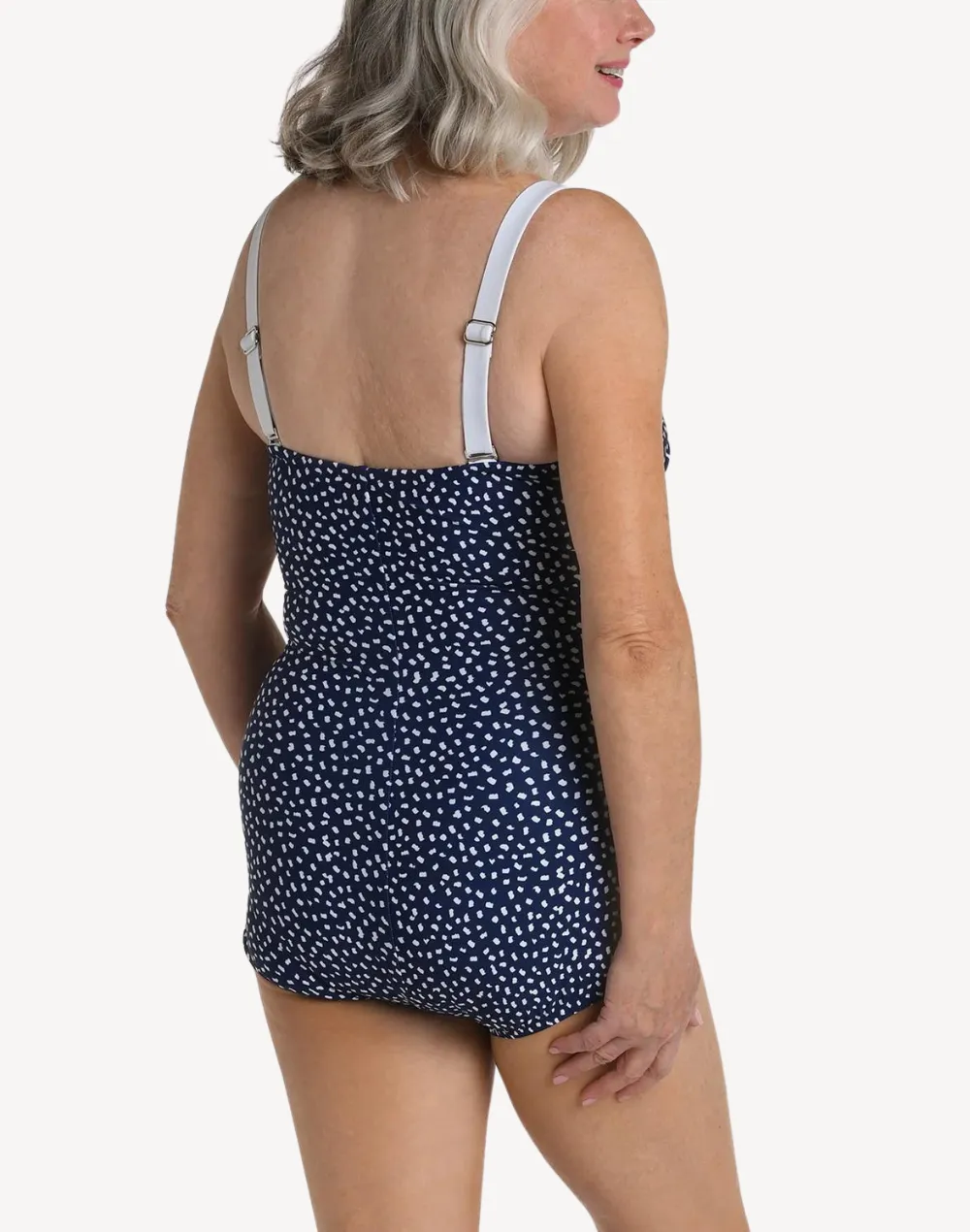 Seaside Dot Bandeau Girl Leg One Piece Swimsuit sold by swimco product image thumbnail 2
