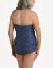 Seaside Dot Bandeau Girl Leg One Piece Swimsuit sold by swimco