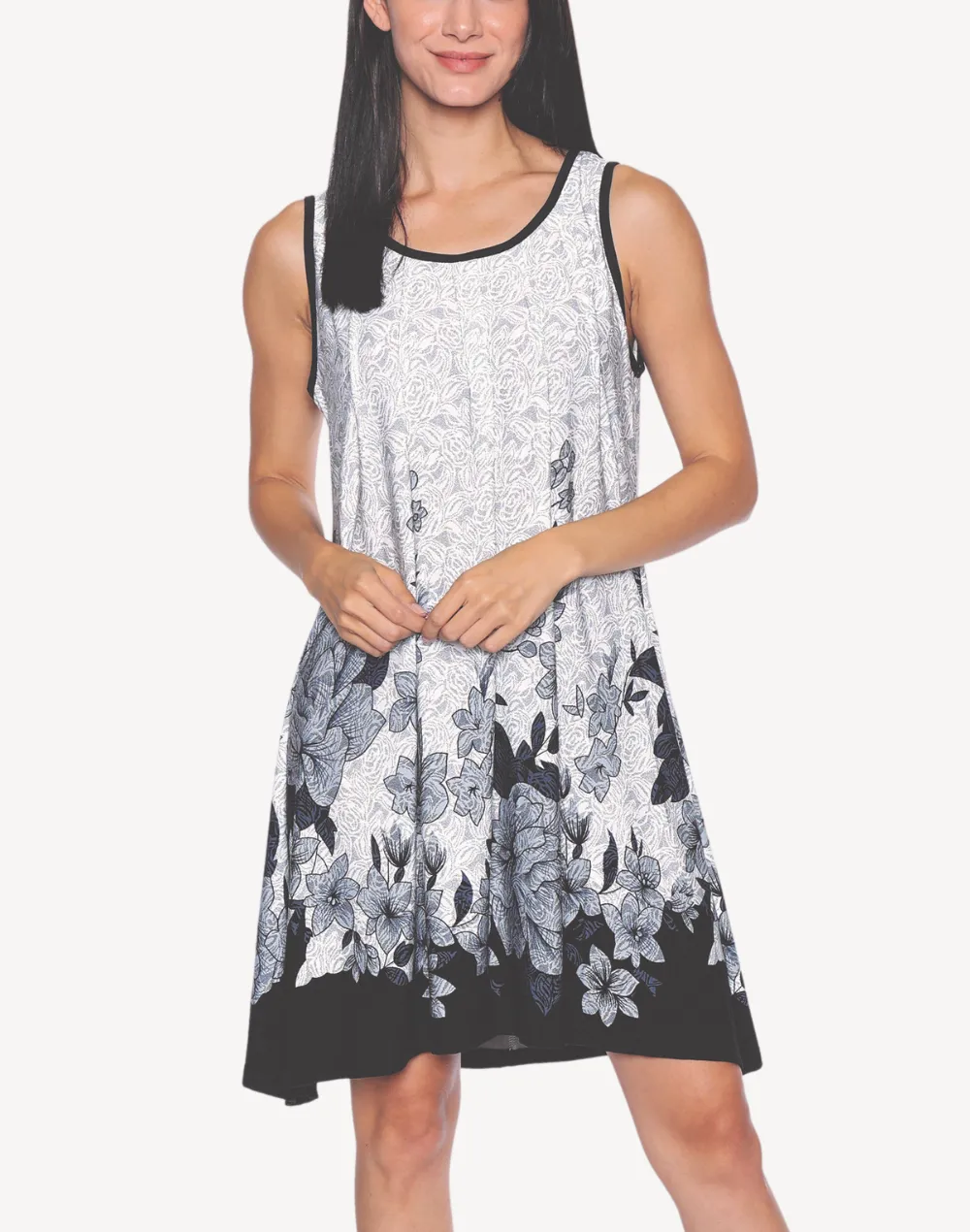 Lace Print Floral Short Dress sold by swimco