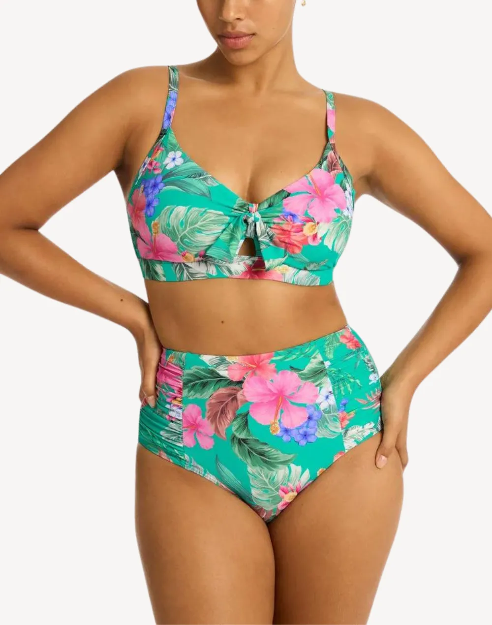 Pacifico High Waist Gathered Side Bikini Bottom sold by swimco product image thumbnail 3