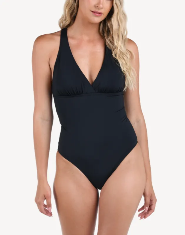 Island Goddess Macrame Back One Piece Swimsuit sold by swimco