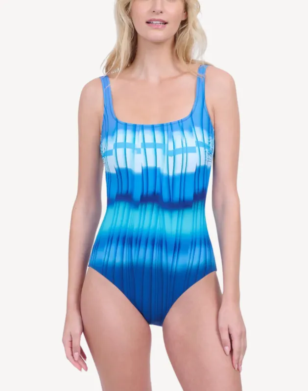 Golden Hour Square Neck One Piece Swimsuit sold by swimco