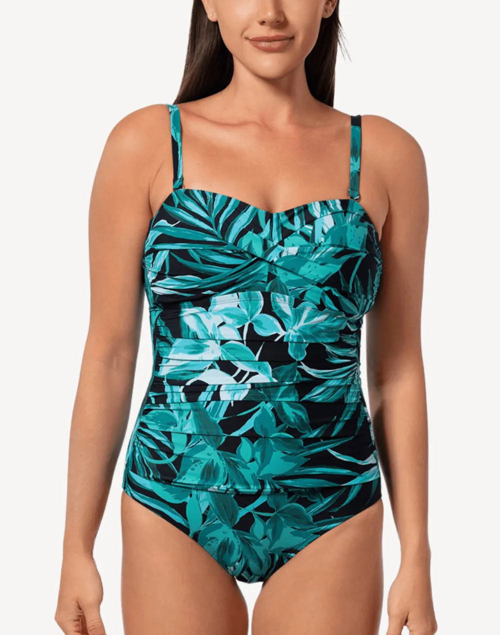 Bold Paradise Flora Bandeau One Piece Swimsuit sold by swimco