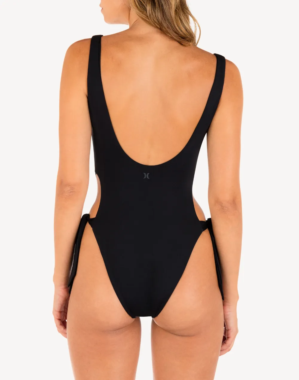 Solid Tie Side Cheeky One Piece Swimsuit sold by swimco product image thumbnail 2