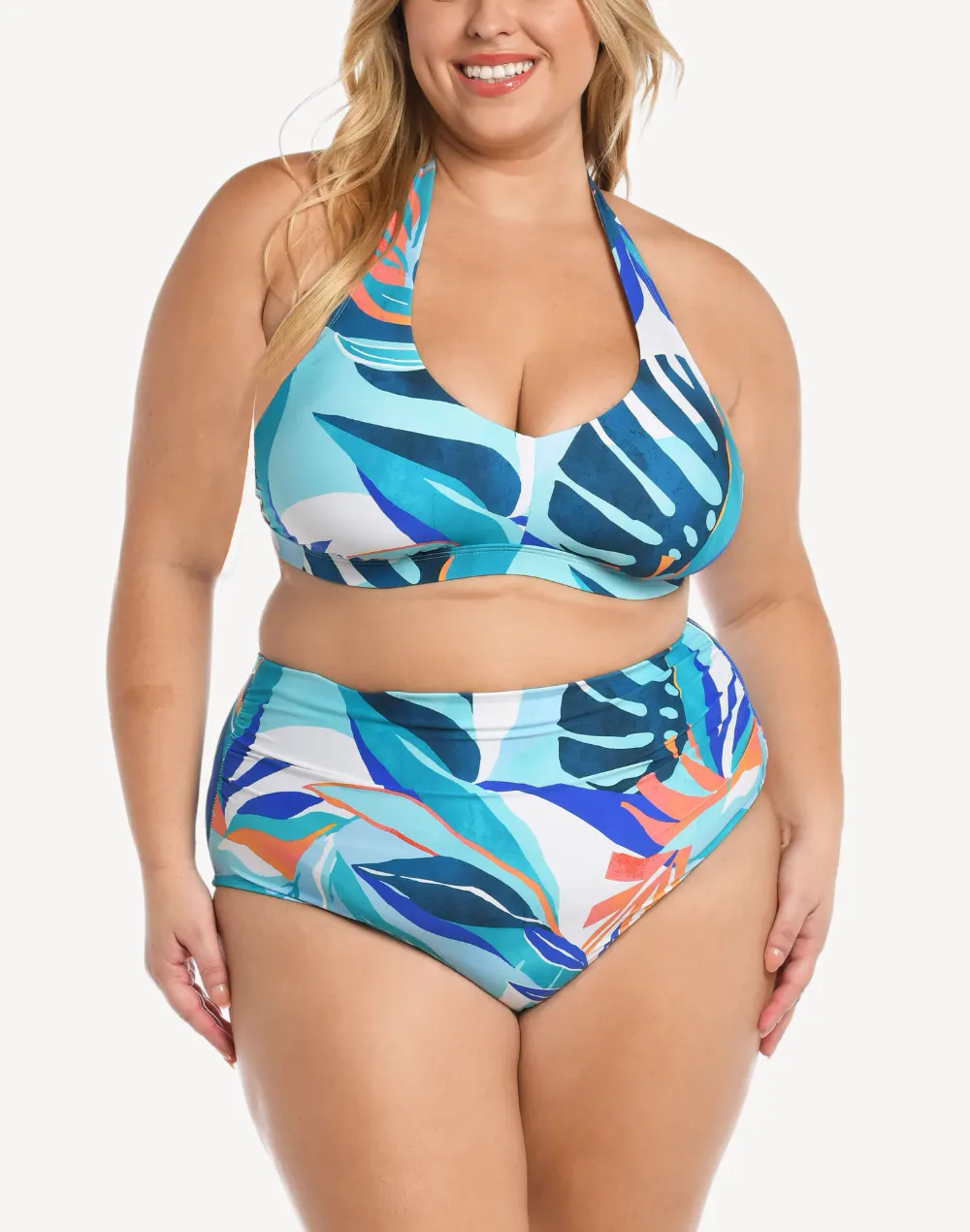 Coastal Palms Halter Plus Size Bikini Top sold by swimco product image thumbnail 3
