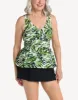 Fronds With Flair Empire Tankini Top sold by swimco