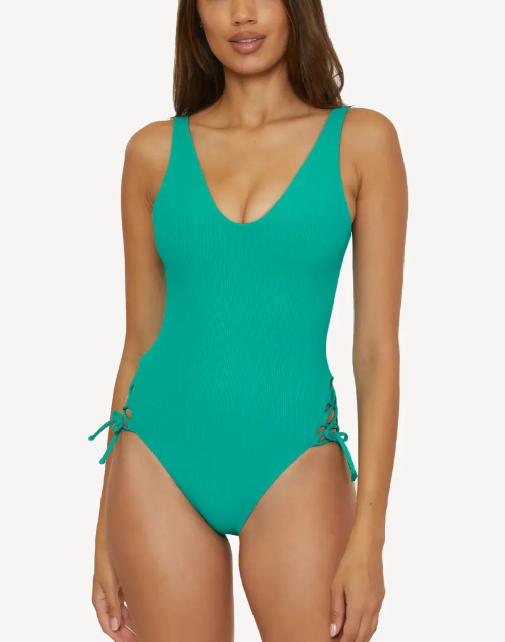 Modern Edge High Leg One Piece Swimsuit sold by swimco