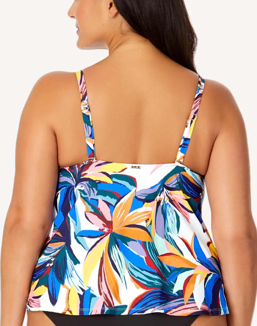 Riviera Floral Easy Triangle Plus Size Tankini Top sold by swimco product image thumbnail 2