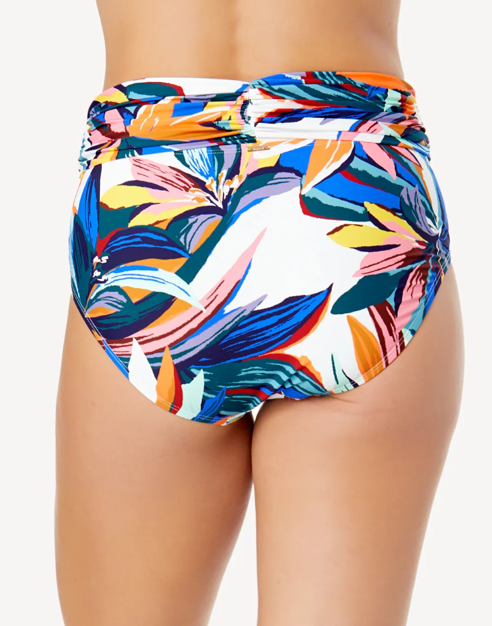 Riviera Floral Shirred High Waist Bikini Bottom sold by swimco product image thumbnail 2