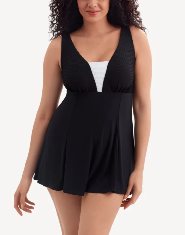 Texture Luxe Plunge Swimdress sold by swimco