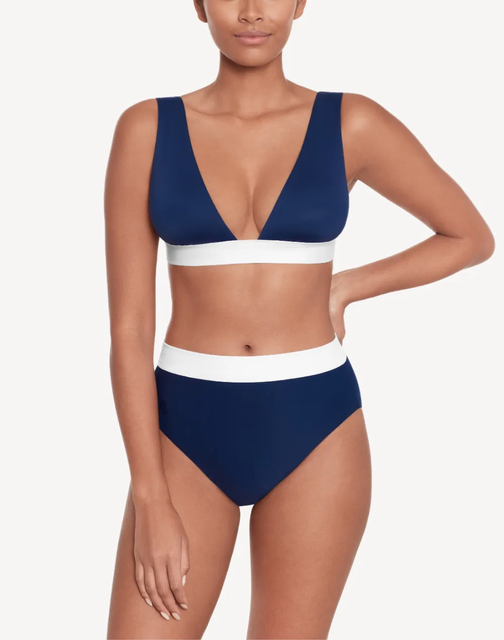 Bel Air Banded Modern V Neck Bikini Top sold by swimco product image thumbnail 3