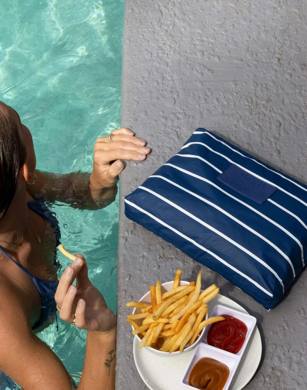 Pinstripe Mid Size Pouch sold by swimco product image thumbnail 4