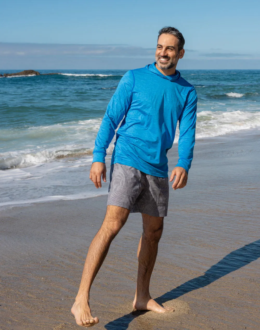 Men's Droptemp UPF 50 Hooded Long Sleeve Swim Shirt sold by swimco product image thumbnail 4