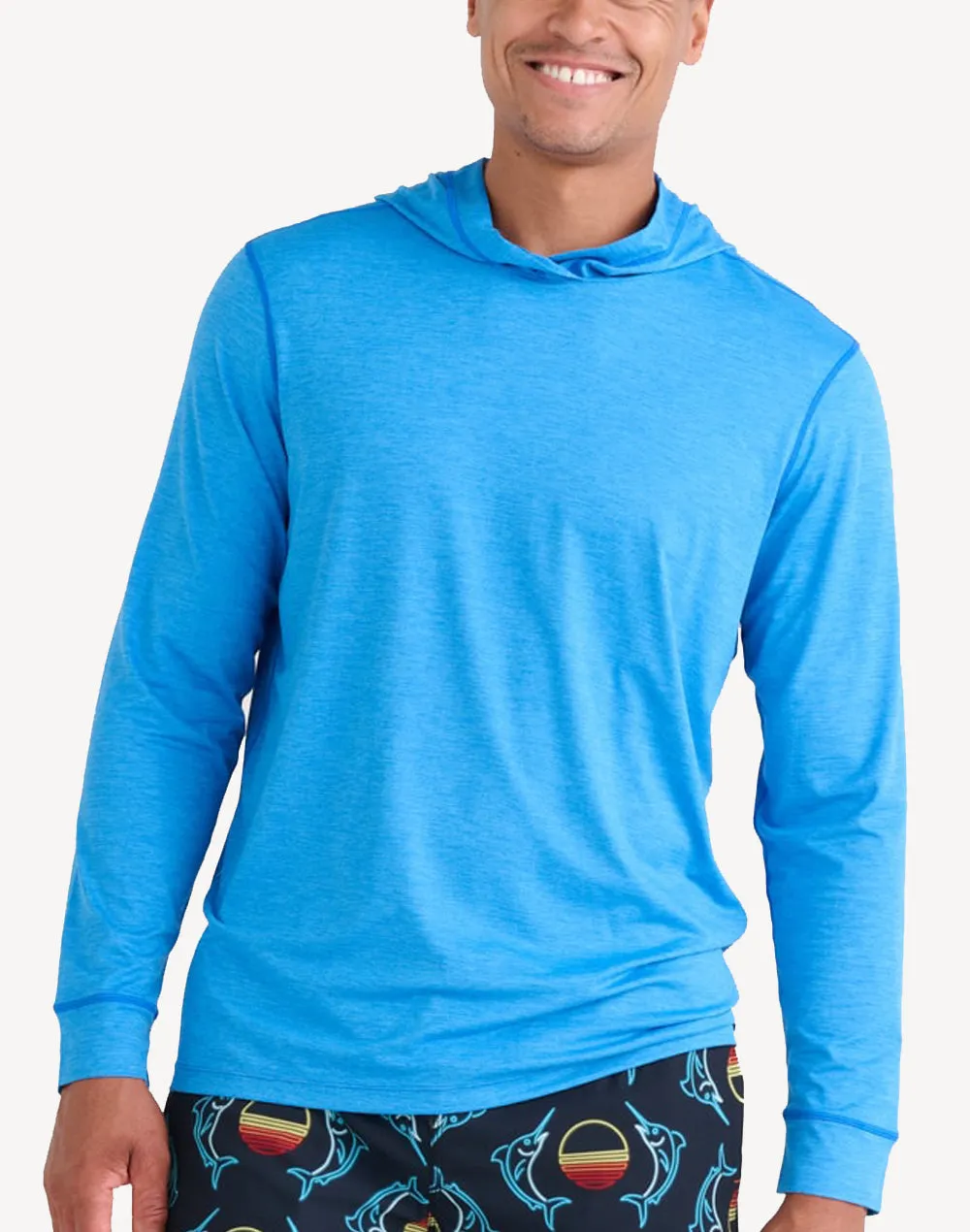 Men's Droptemp UPF 50 Hooded Long Sleeve Swim Shirt sold by swimco