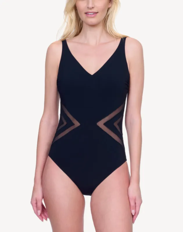 Day Dreamer V Neck One Piece Swimsuit sold by swimco