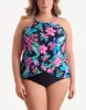 Island Hopping High Neck Plus Size Tankini Top sold by swimco