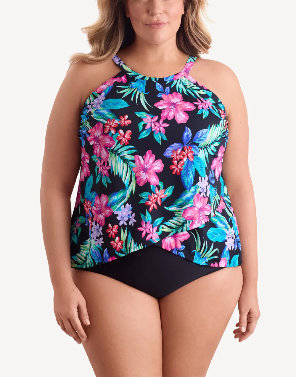 Island Hopping High Neck Plus Size Tankini Top sold by swimco product image thumbnail 3