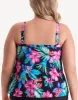 Island Hopping High Neck Plus Size Tankini Top sold by swimco