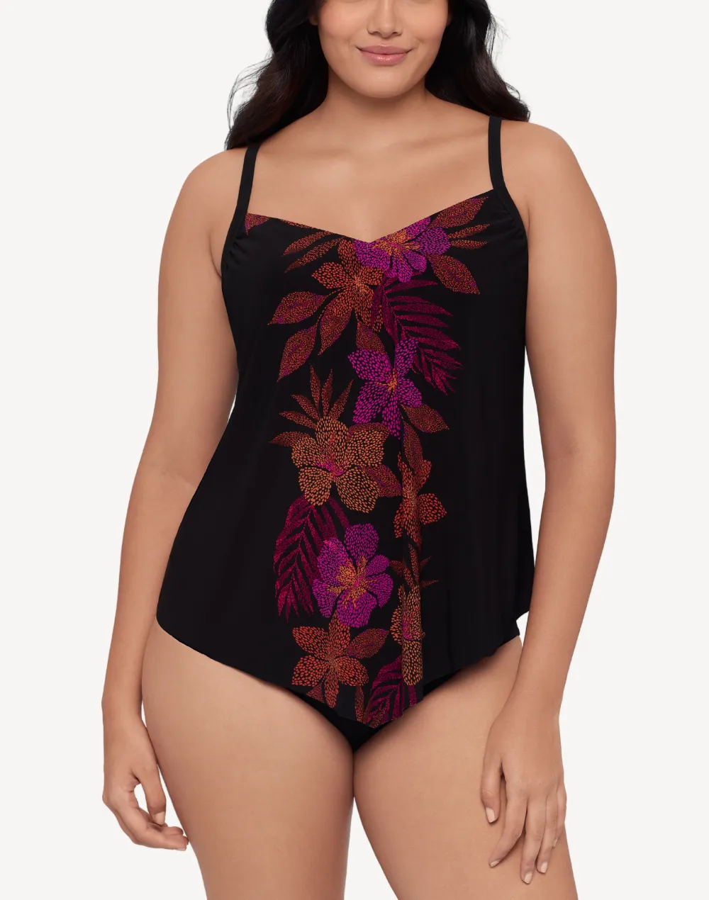 Dappled Jungle Hank Plus Size Tankini Top sold by swimco product image thumbnail 3