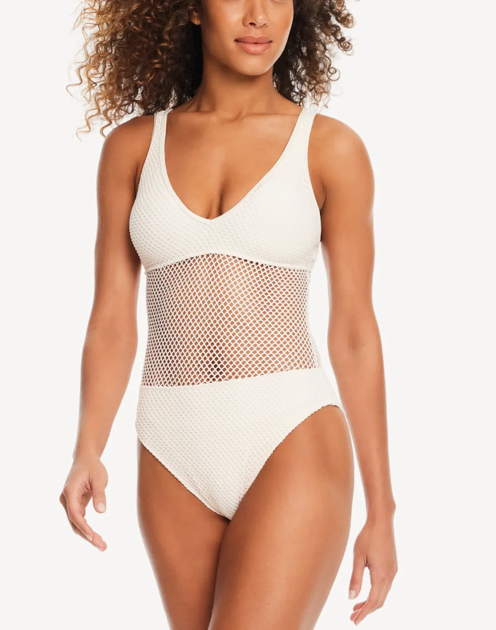 Sea Crochet High Leg One Piece Swimsuit sold by swimco