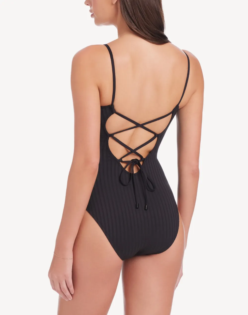 Refresh Rib V Wire Lace Back One Piece Swimsuit sold by swimco product image thumbnail 2