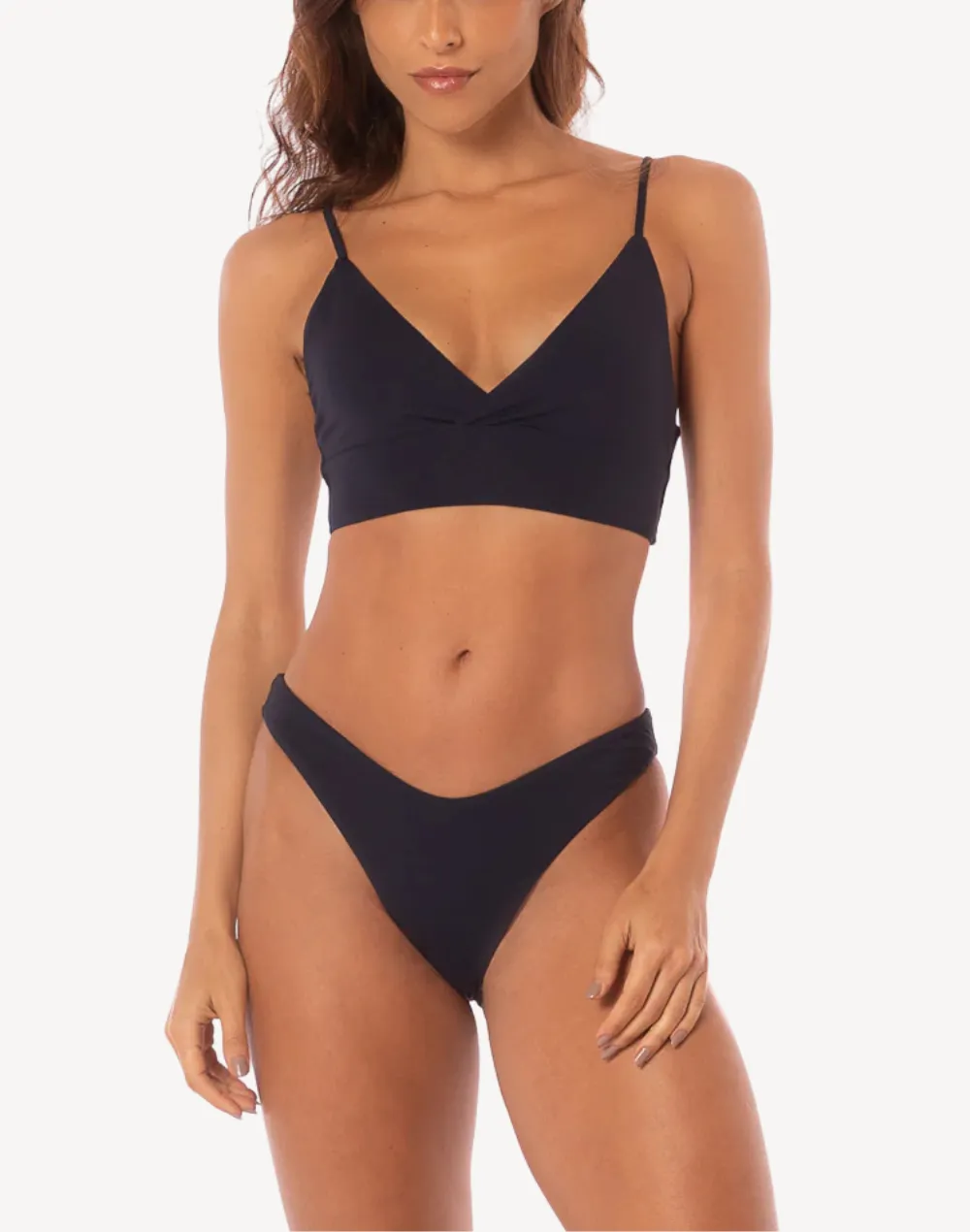 Blue Deep Criss Cross Longline Reversible Bikini Top sold by swimco product image thumbnail 4