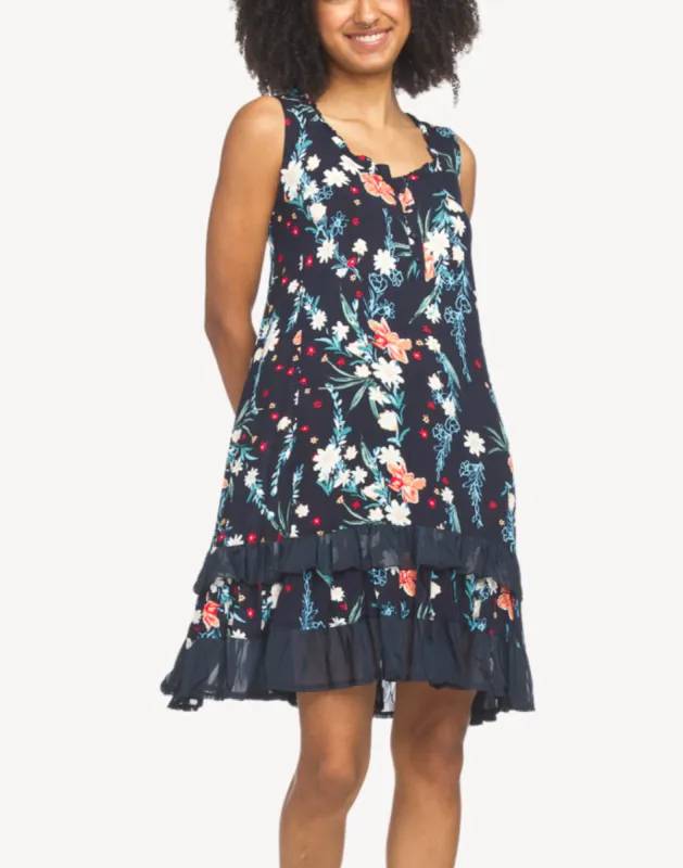 Floral Crinkle Short Dress sold by swimco