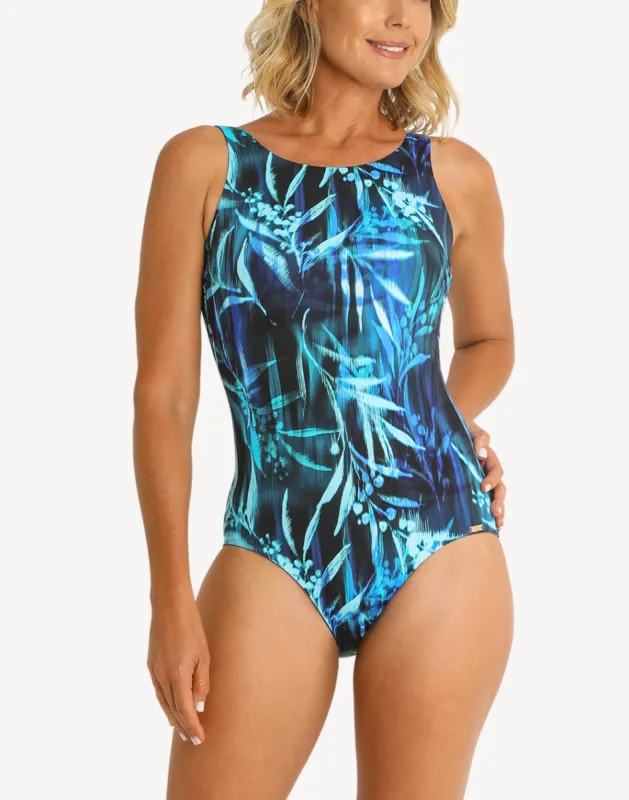Rainforest High Neck Mastectomy One Piece Swimsuit sold by swimco
