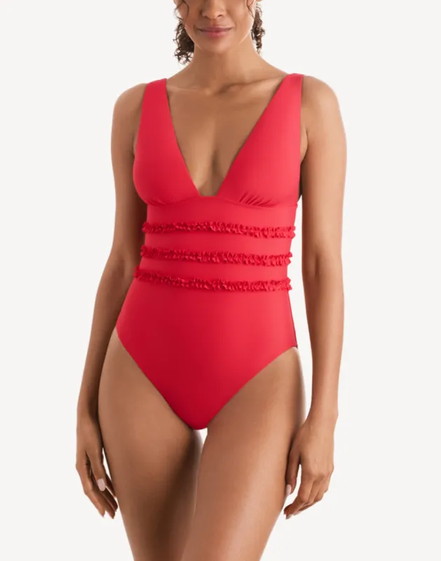 Soleil Solids Sonny One Piece Swimsuit sold by swimco
