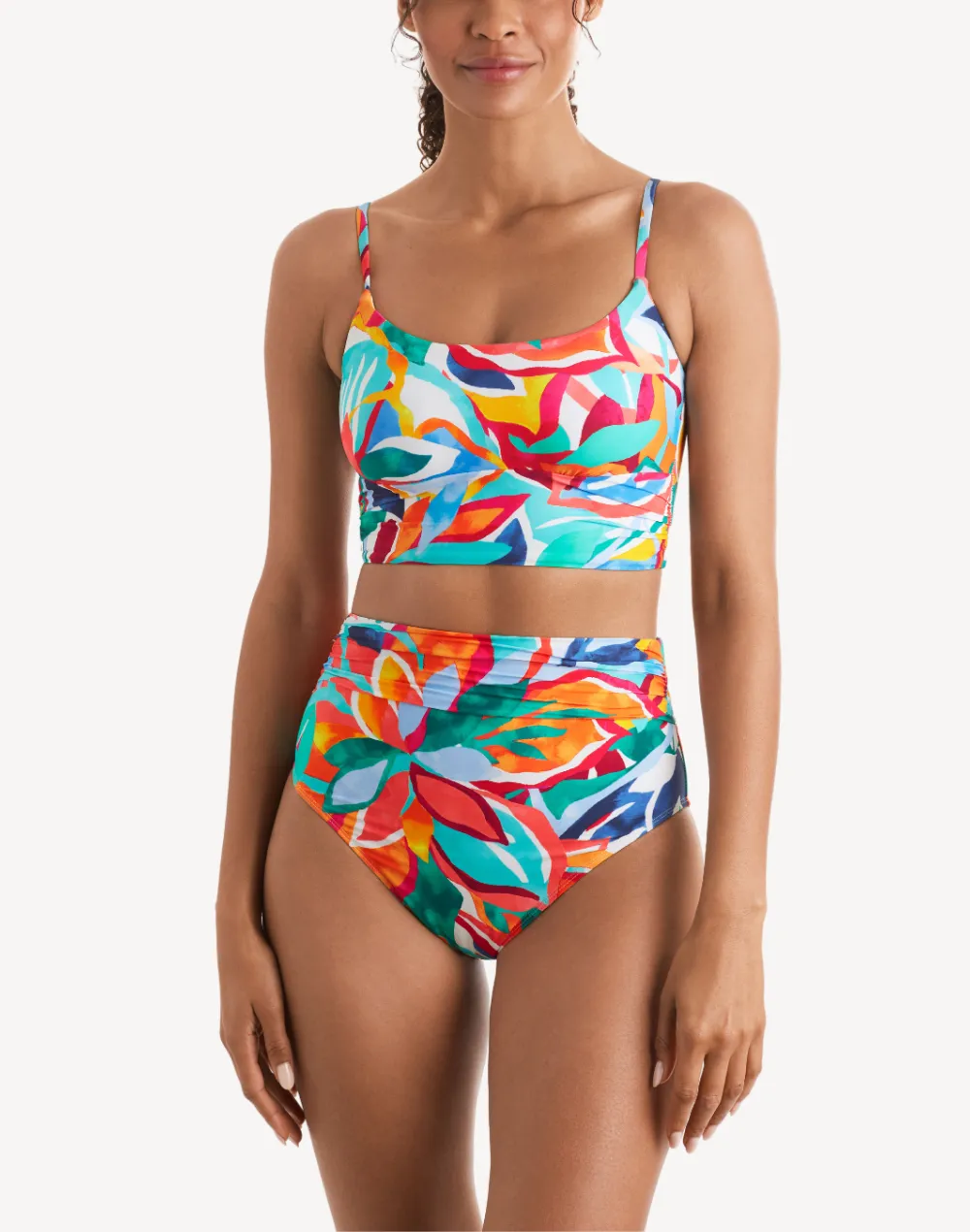 Radiant Floral Morgan High Waist Bikini Bottom sold by swimco product image thumbnail 3