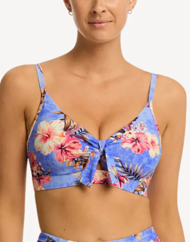 Blue Hawaii DD Tie Front Bikini Top sold by swimco