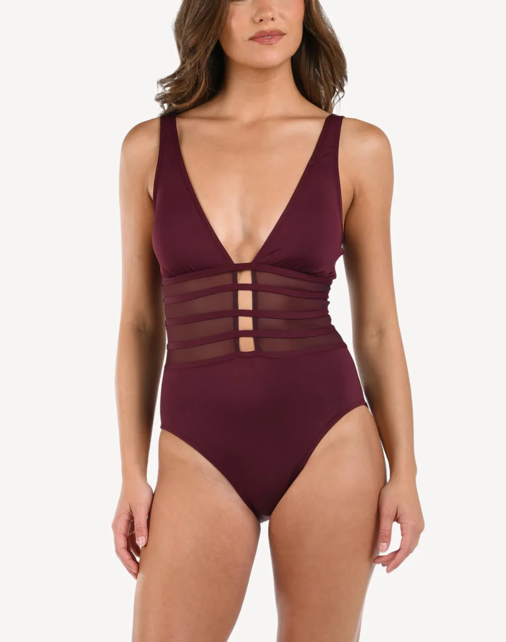 Island Goddess Strappy Mesh One Piece Swimsuit sold by swimco